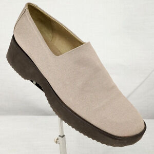 Donald J Pliner Loafers Womens 8.5 M Beige Slip On Shoes Platform Rubber Sole